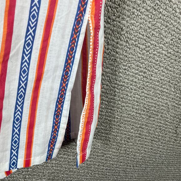 Mountain And Isle Shirt Mens Large Multicolor Striped Button Up Short Sleeves - Picture 5 of 10